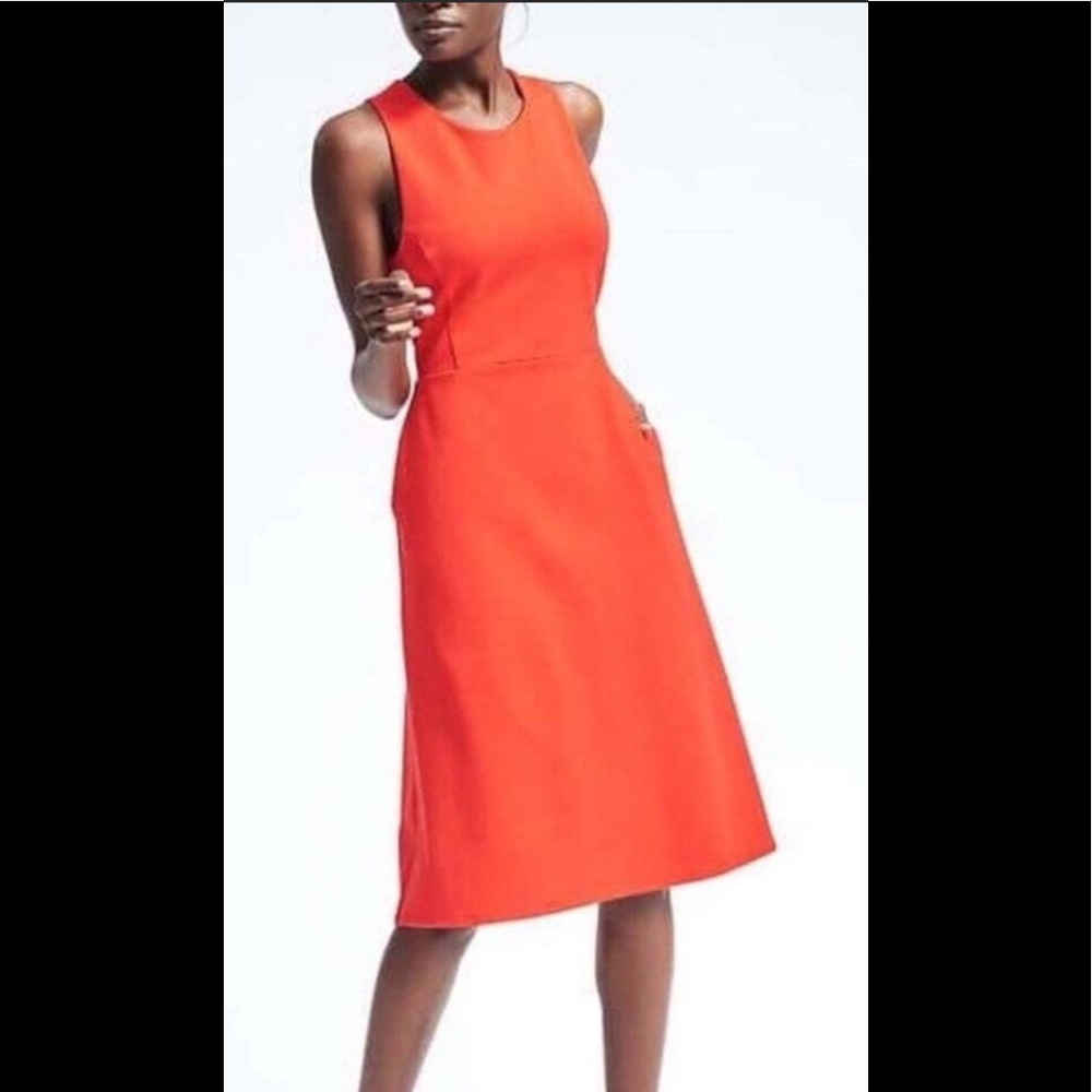 Banana Republic cutout cross back midi dress. NWT. Retail 98